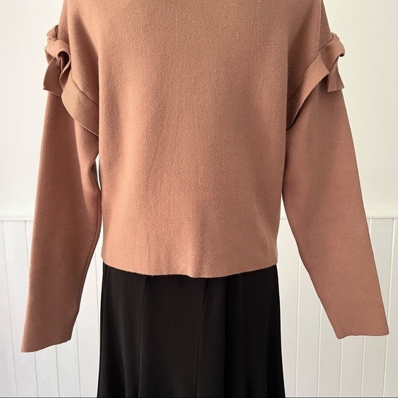 Zara Girls Ruffle Long Sleeve Sweater Size 13-14 - Picture 8 of 12